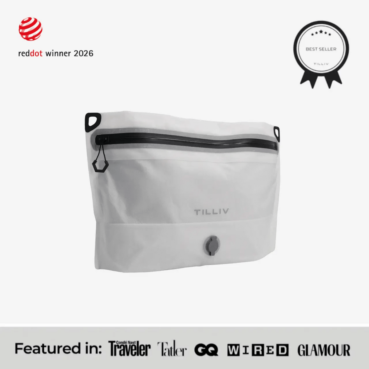 TILLIV Compak Medium with Zipper Guard -  Digital White