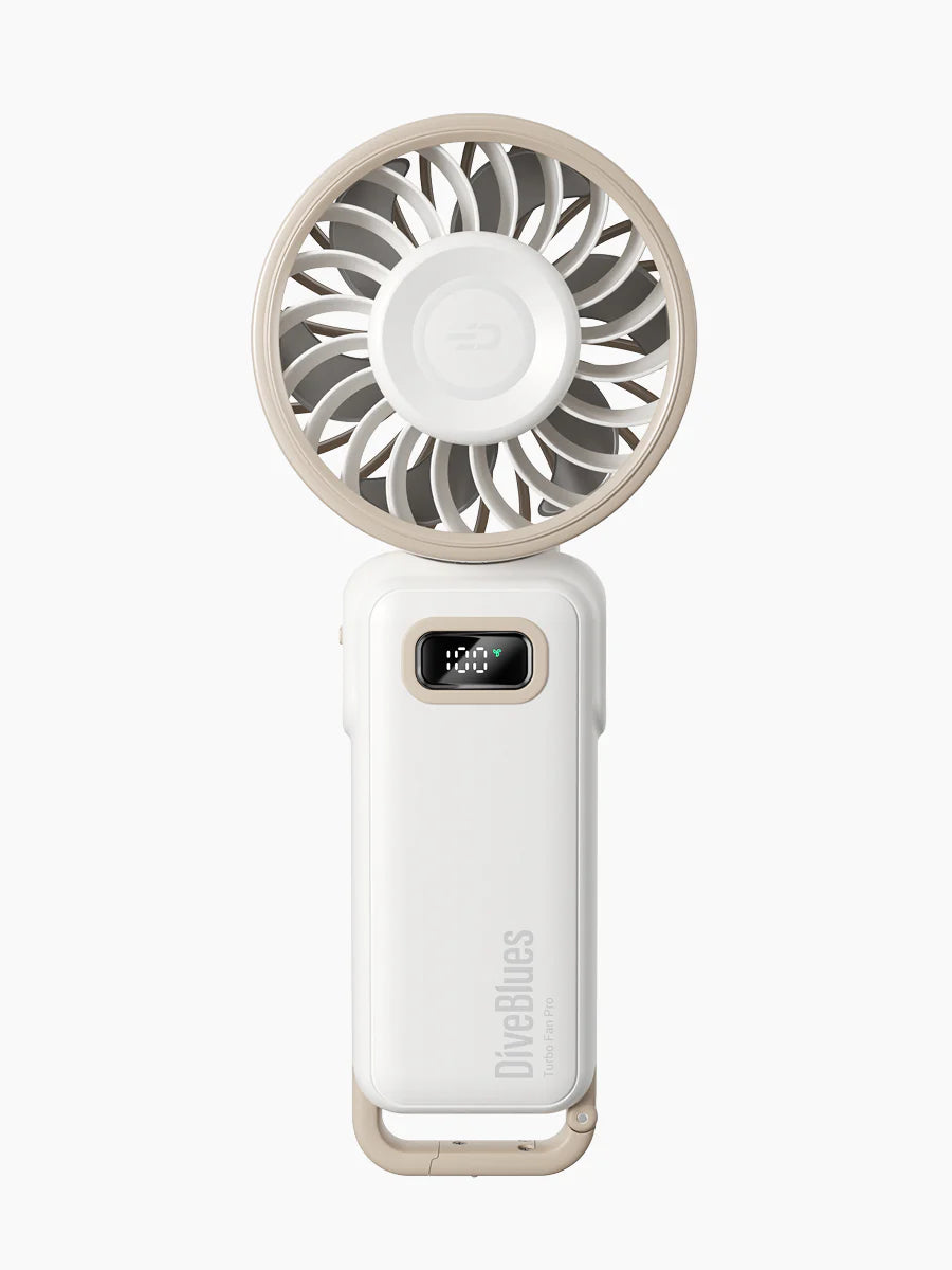 DiveBlues Turbo Wind Handheld Fan, Blow Dryer Power - White