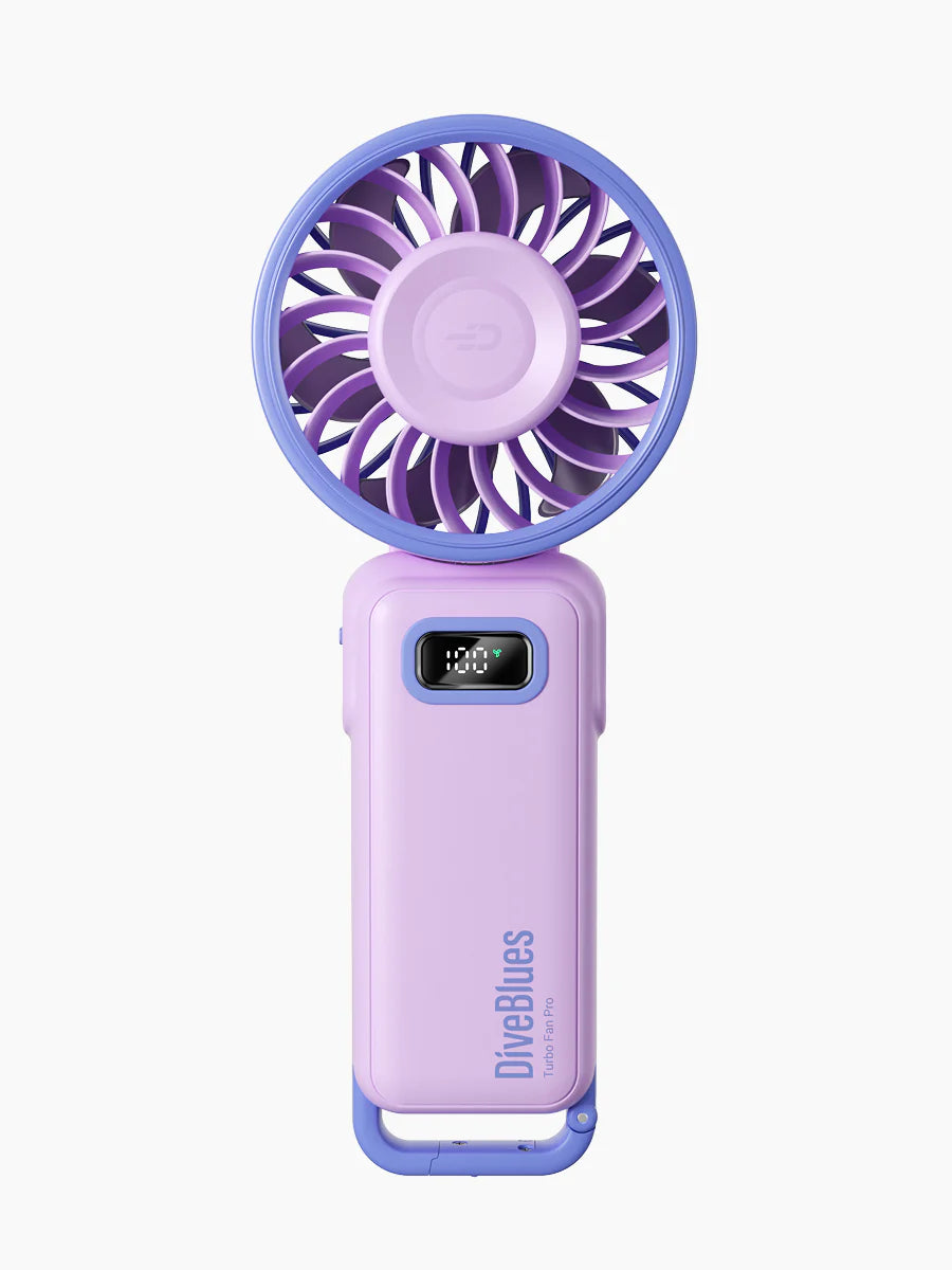 DiveBlues Turbo Wind Handheld Fan, Blow Dryer Power - Purple