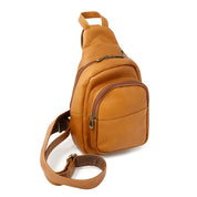DayTrekr Leather Crossbody Bag - Tan