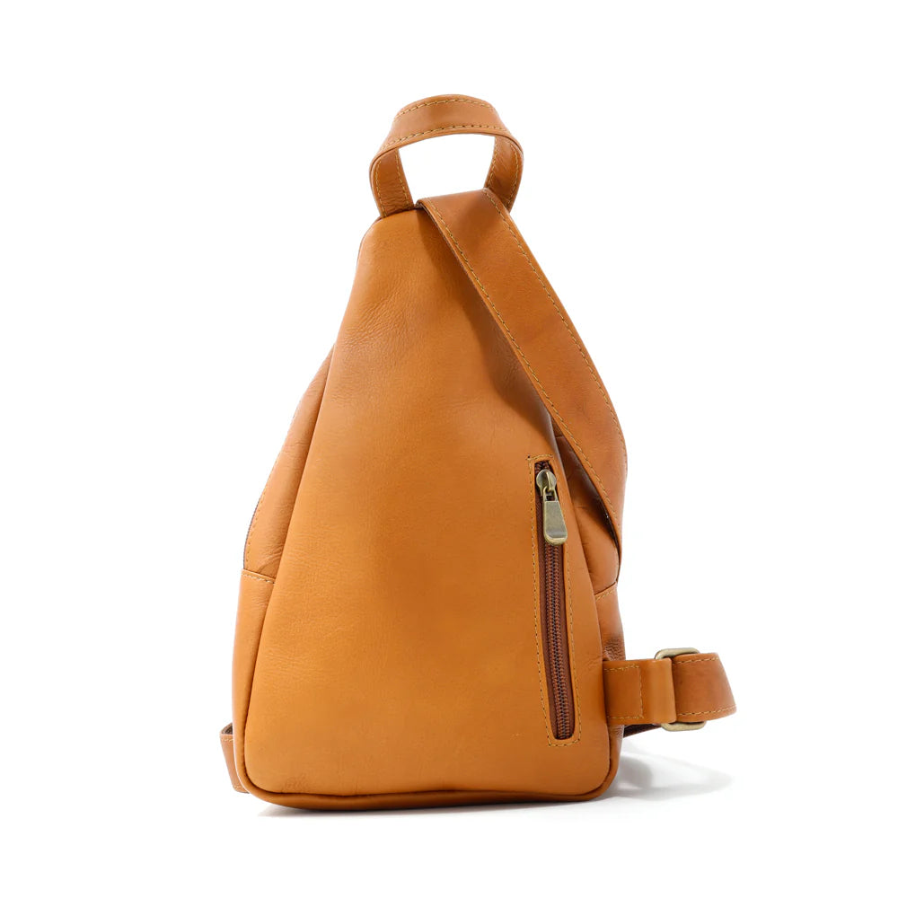 DayTrekr Leather Crossbody Bag - Tan