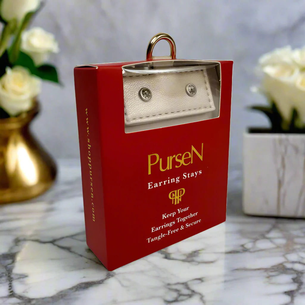 PurseN NEW Earring Stays - Pearl