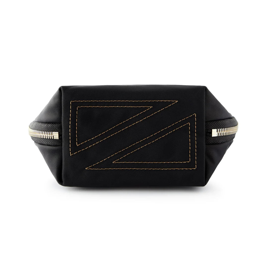 KUSSHI Everyday Makeup -  Satin Black Fabric with Leopard Interior