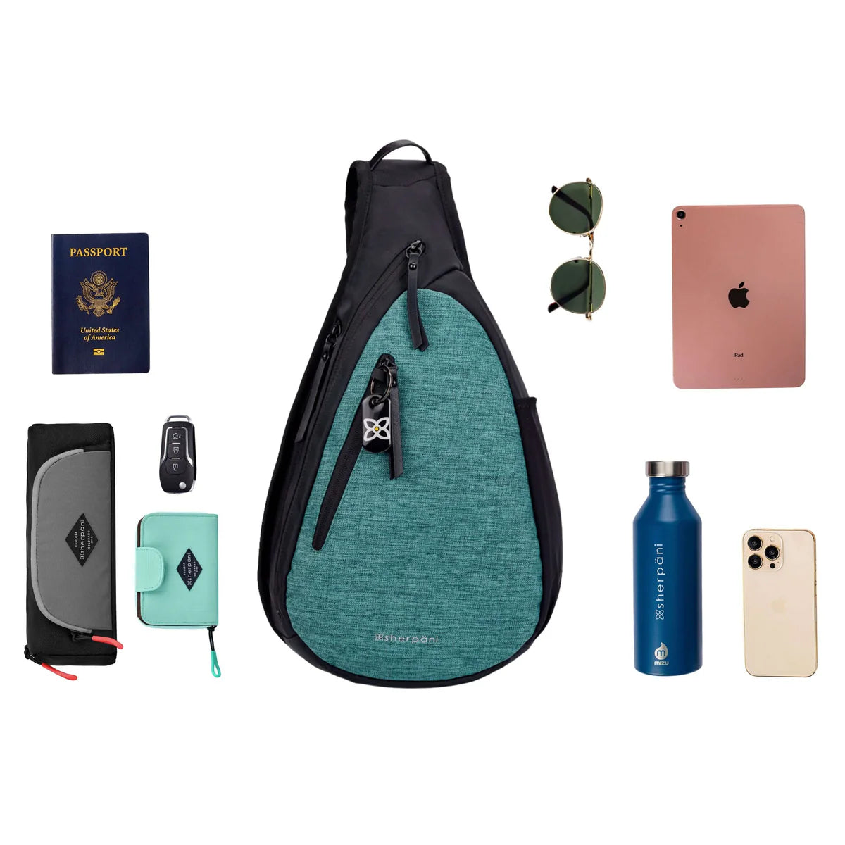 Sherpani Esprit Anti-theft Sling Backpack - Teal