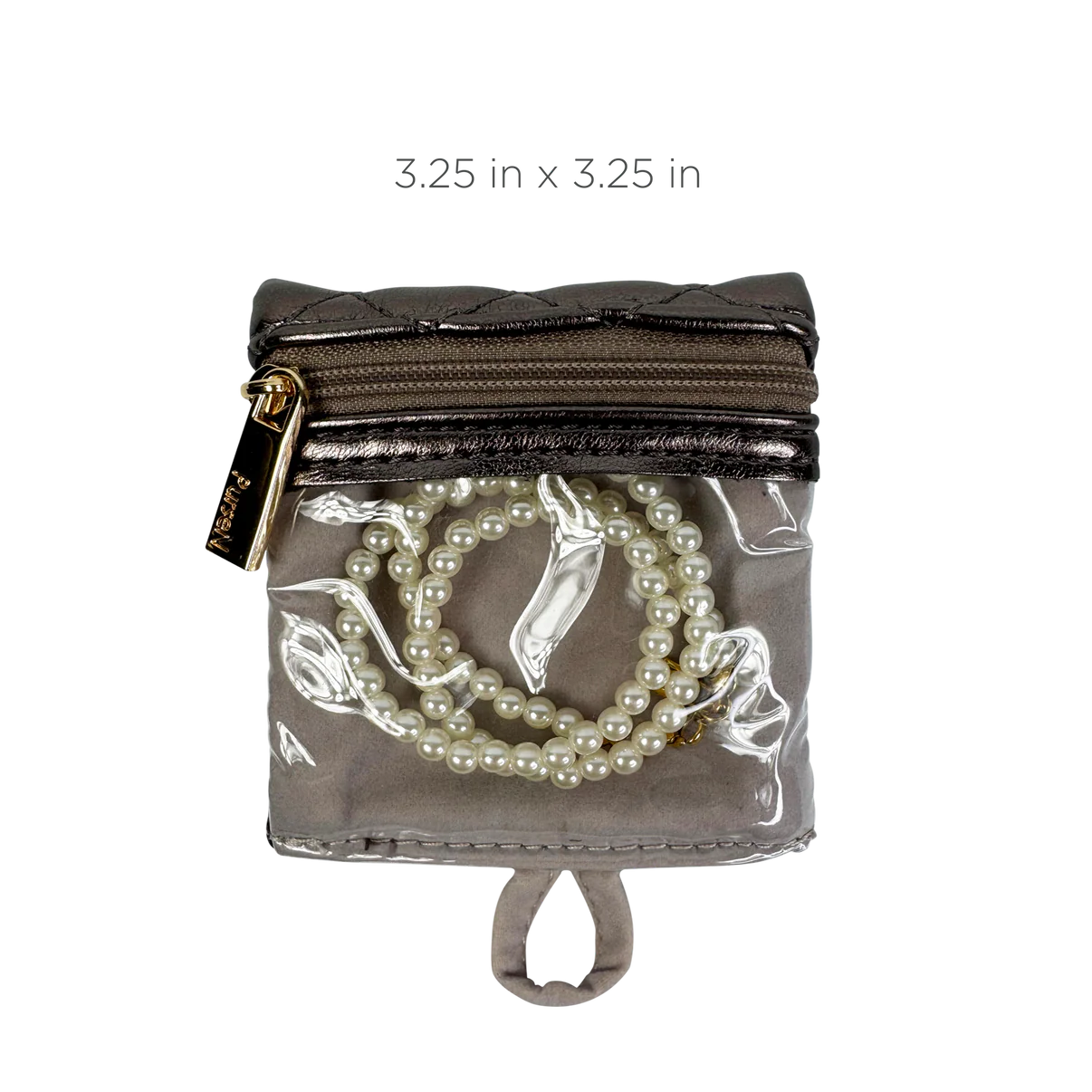 PurseN Getaway Jewelry Case - Bronze  Quilted
