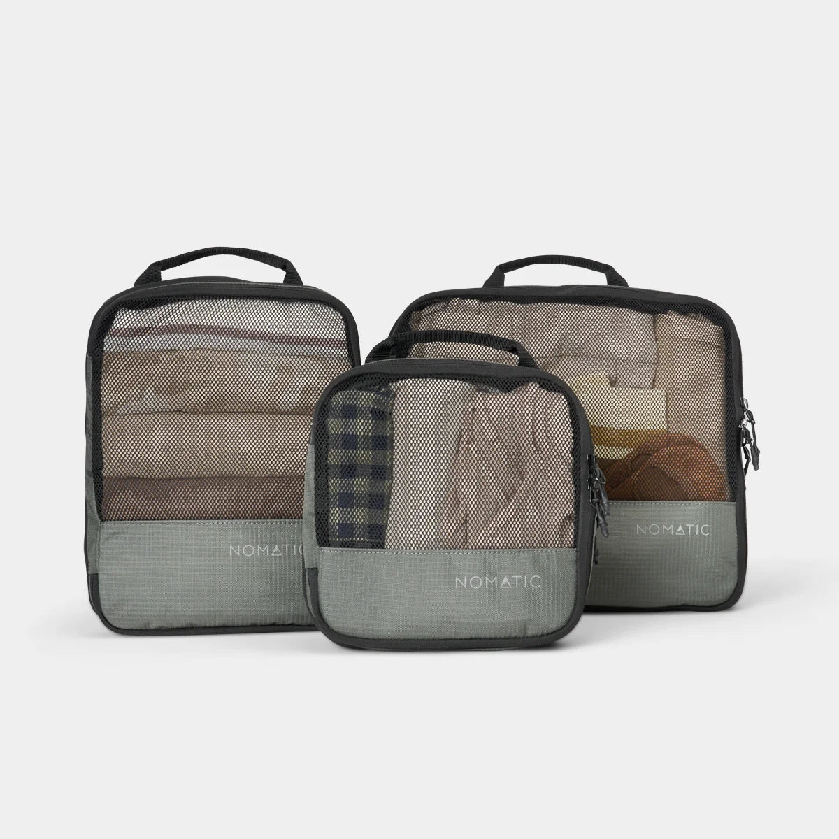 Nomatic 3 Piece Compression Packing Cube Set - Moss