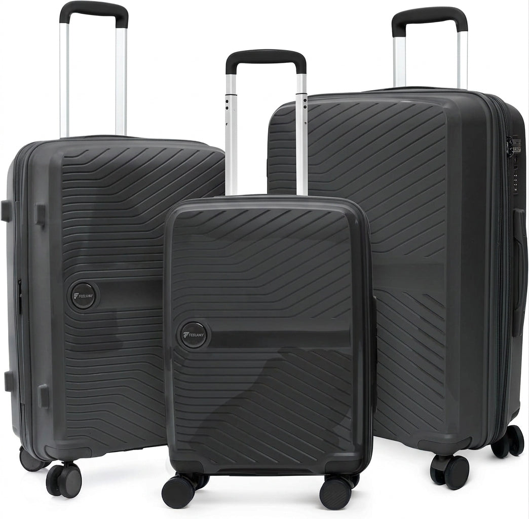 Feelway Luggage 3-Piece Expandable Spinner Luggage Set – 20"/24"/28"