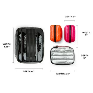 Think Royln Glamour Girl Kit - Black Patent/Silver/Orange/Fuchsia