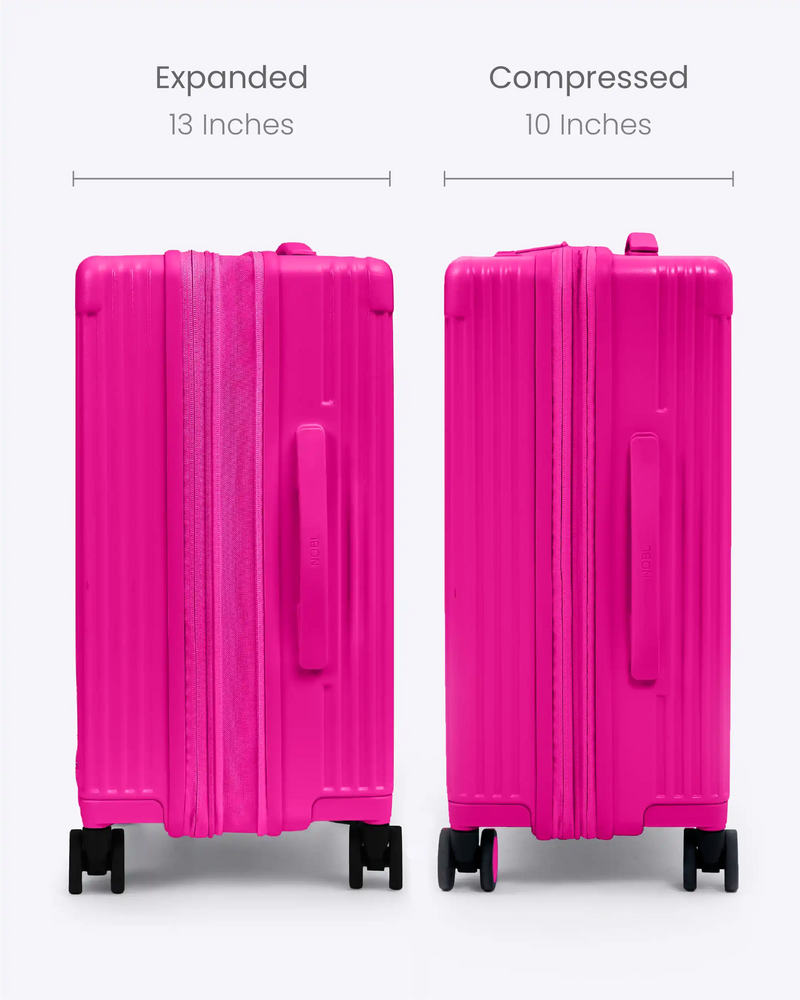 NOBL Travel Carry-On: All-in One Expandable - Hot Pink – Irv's Luggage NOBL Travel Carry-On: All-in One Expandable - Hot Pink – Irv's Luggage