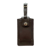 Winn Leather Luggage Tag - Brown