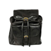 Bosca Small Leather Backpack - Black