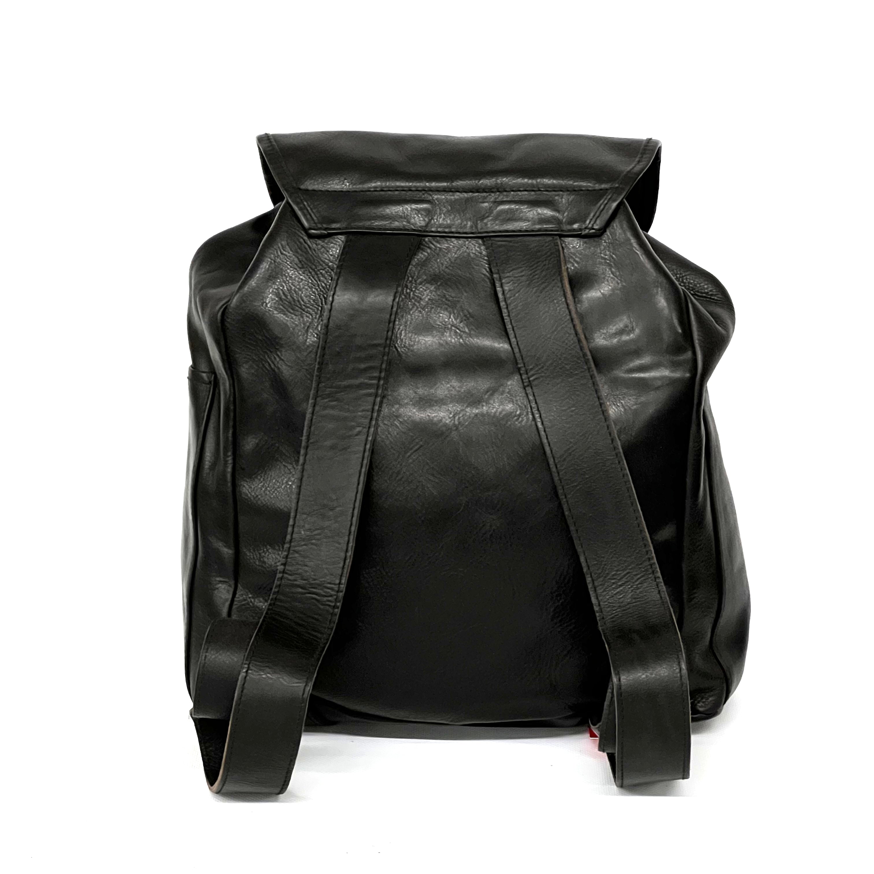 Bosca Small Leather Backpack - Black