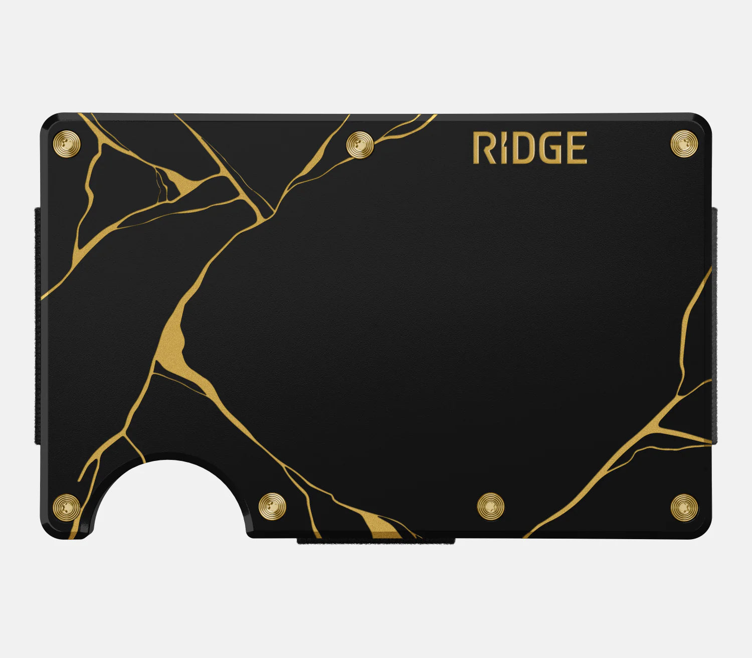 Ridge RFID Wallet -Kintsugi Black Cash Strap