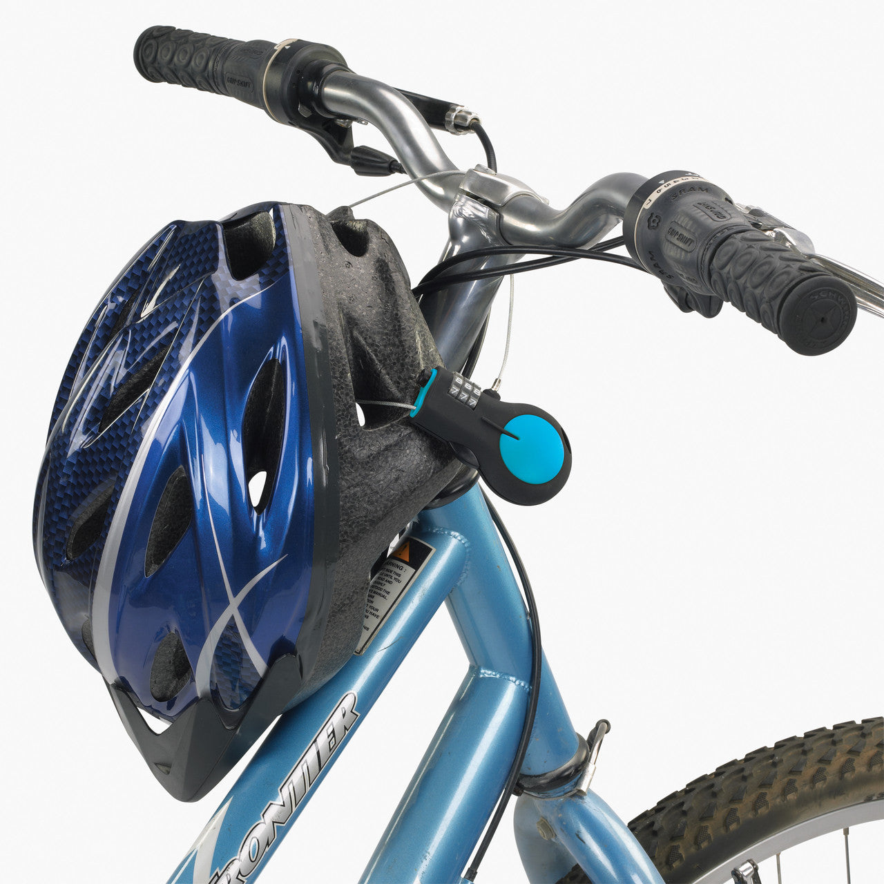Lewis N Clark Retractable Cable Lock - Blue
