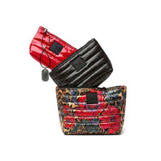 Think Royln Travel Trio Organizational Pouches Set of 3 - Leopard Floral/Black/Lipstick