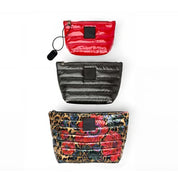 Think Royln Travel Trio Organizational Pouches Set of 3 - Leopard Floral/Black/Lipstick
