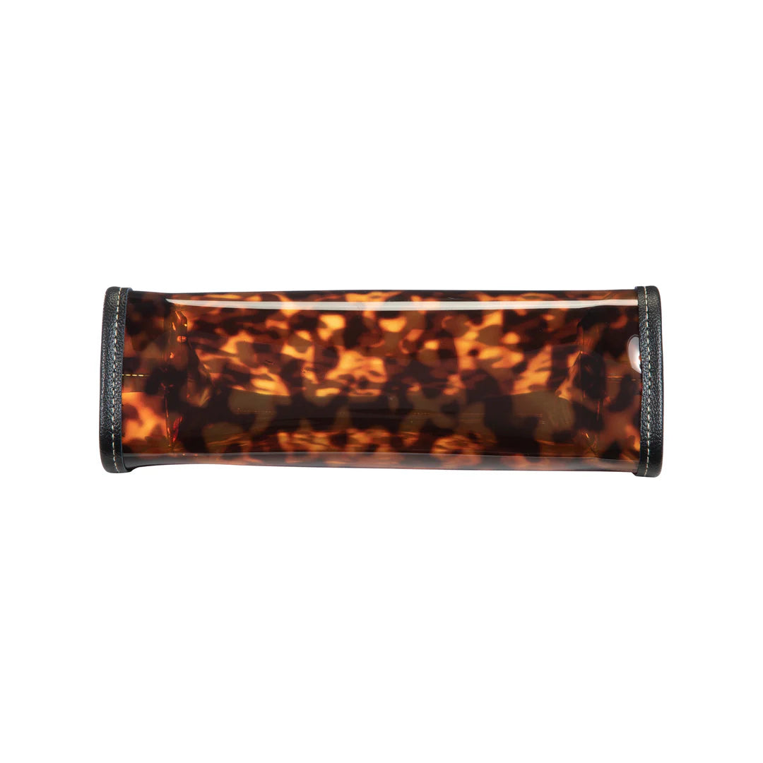 Stephanie Johnson Medium Zip Cosmetic Case -Clearly Tortoise