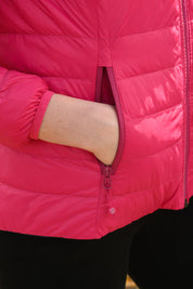 Mac In a Sac Polar Packable Reversible Women's Down Jacket L- Pink Navy