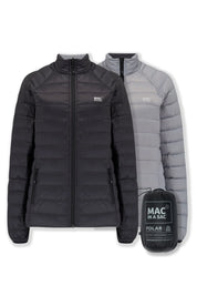 Mac In a Sac Polar Packable Reversible Women's Down Jacket XL - Black/ Light Grey
