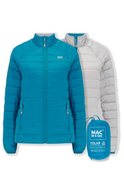 Mac In a Sac Polar Packable Reversible Women's Down Jacket S - Petrol Soft Grey
