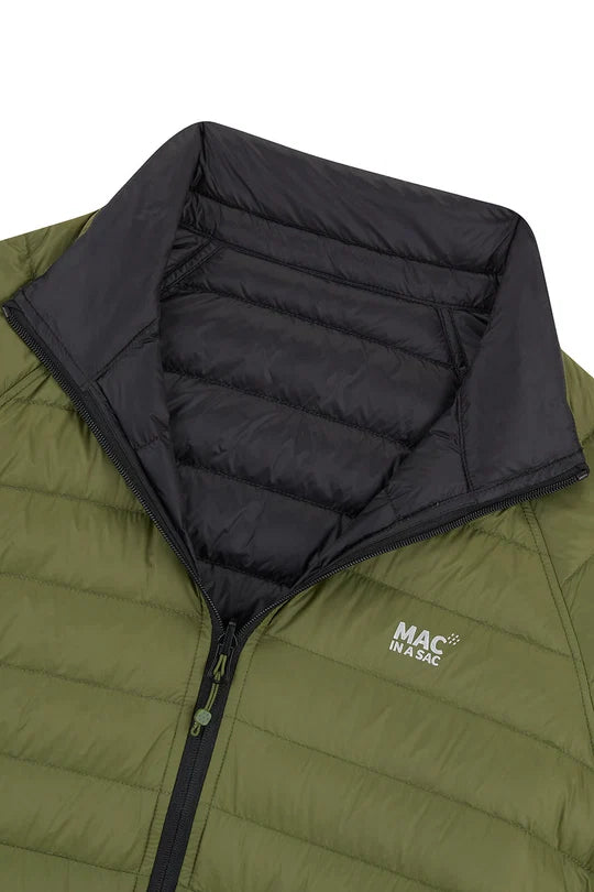 Mac In a Sac Polar Packable Reversible Men's Down Jacket L - Khaki/Black