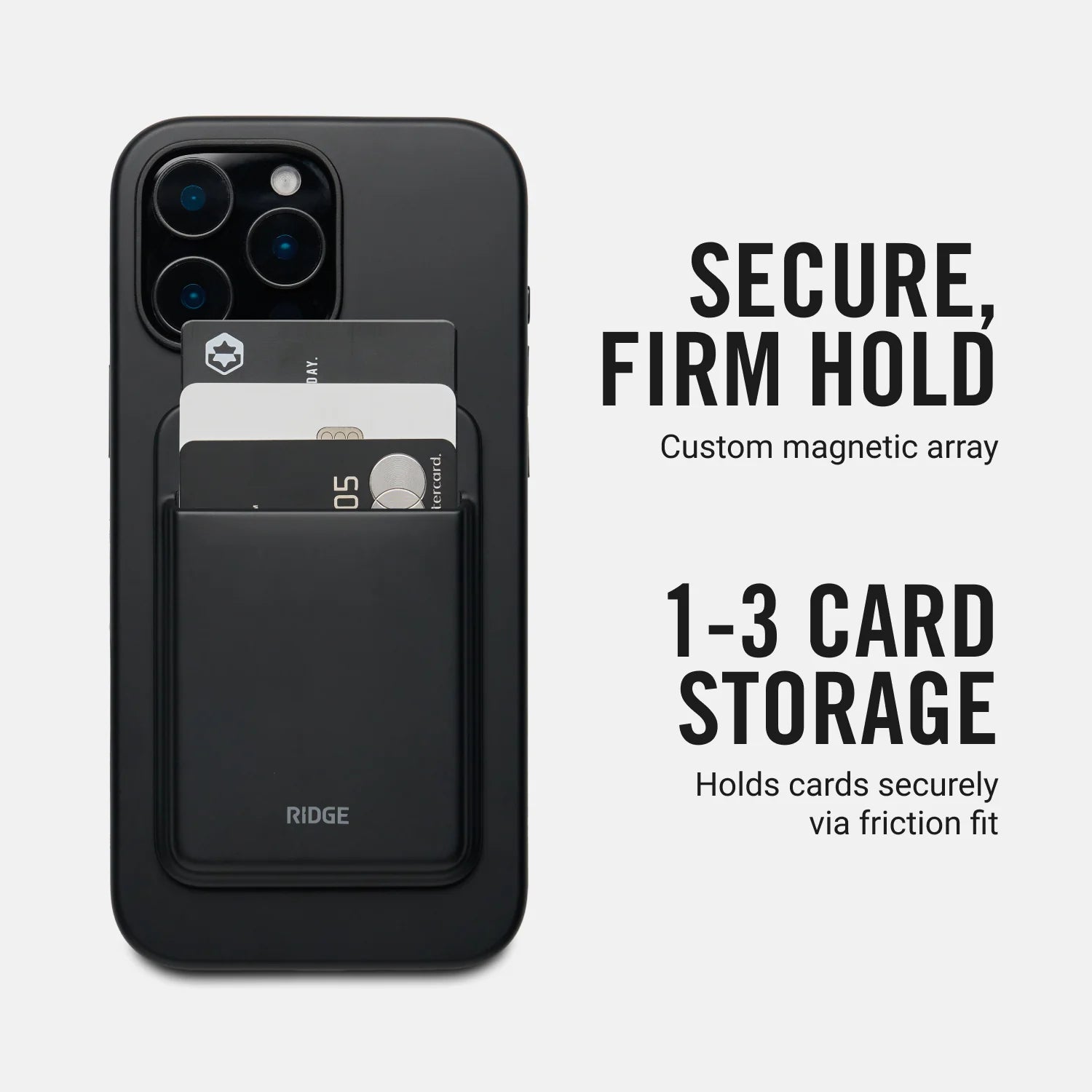 Ridge Wallet  MagSafe Cardholder - Matte Black