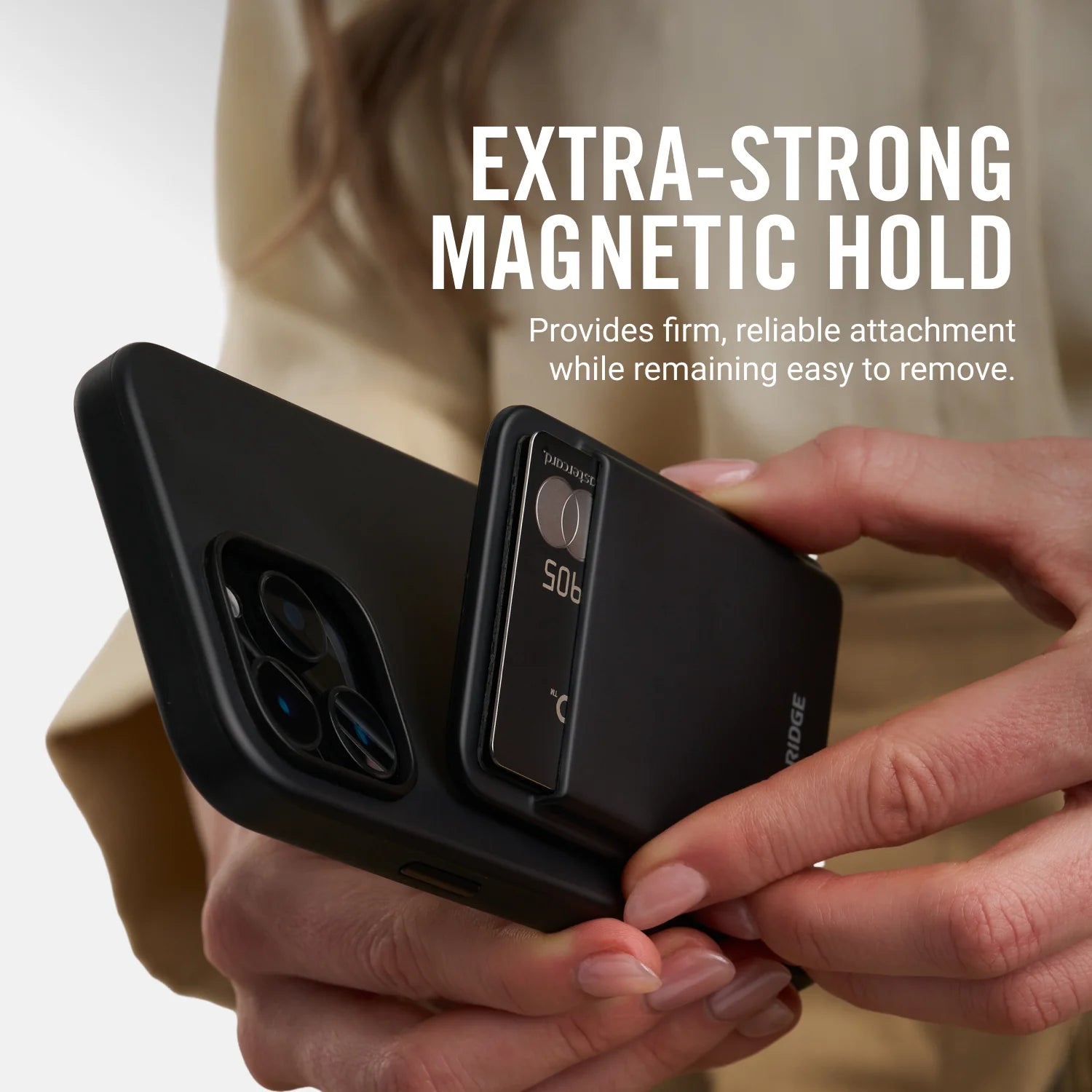 Ridge Wallet  MagSafe Cardholder - Matte Black
