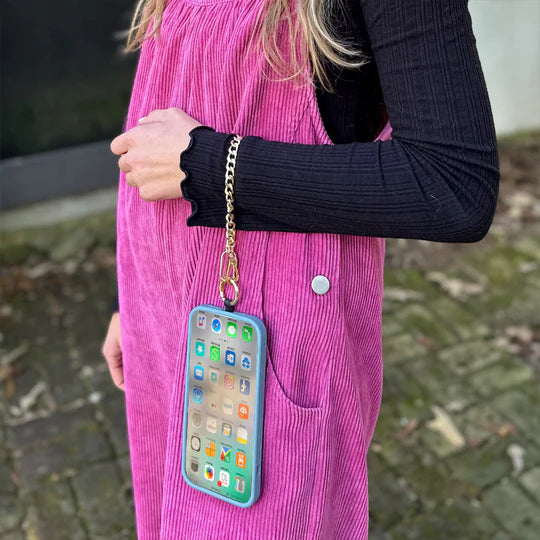 Save The Girls Clip & Go Chain with Pouch - Gunmetal/Black