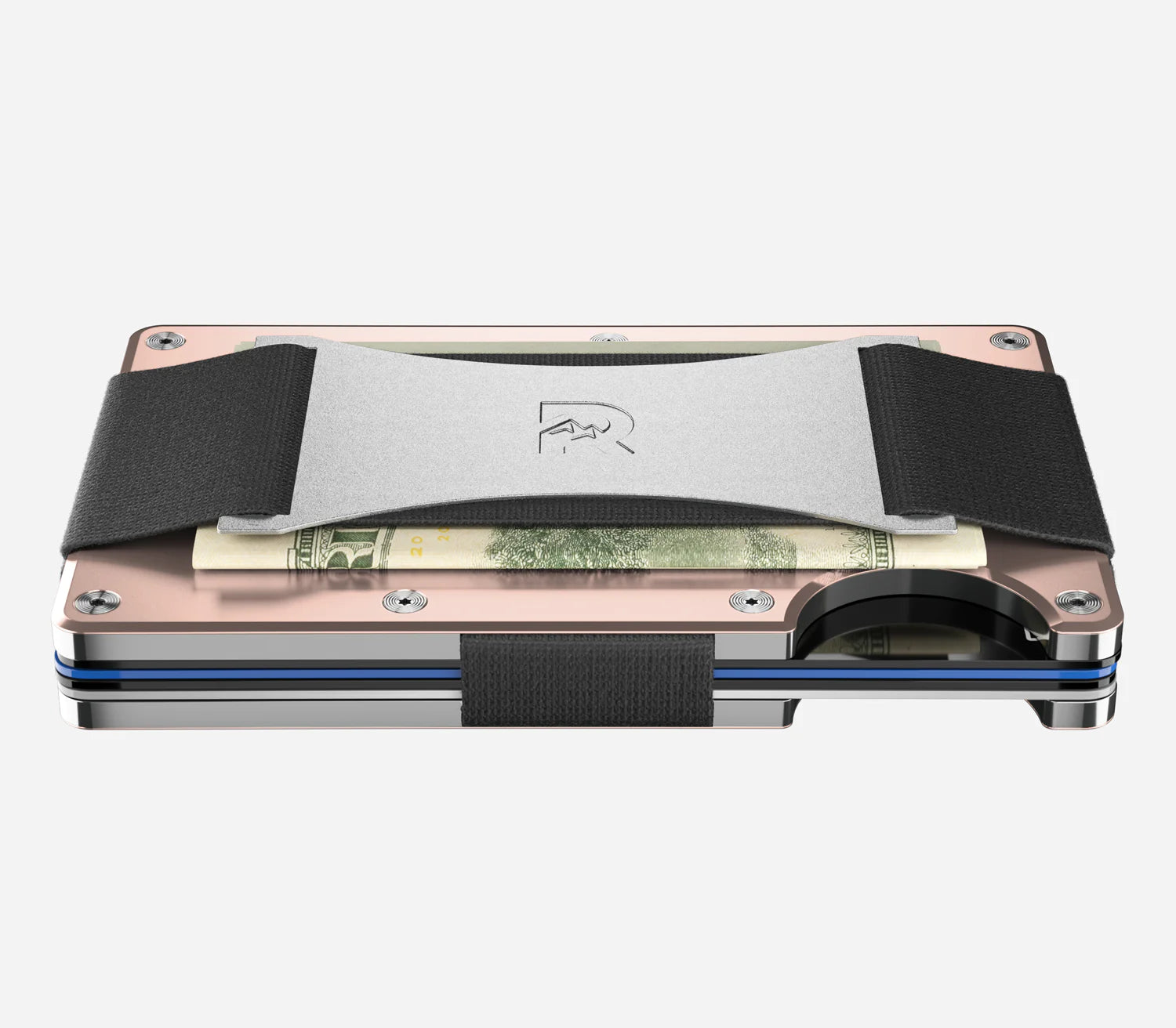 Ridge RFID Wallet - Rose Gold Aluminum