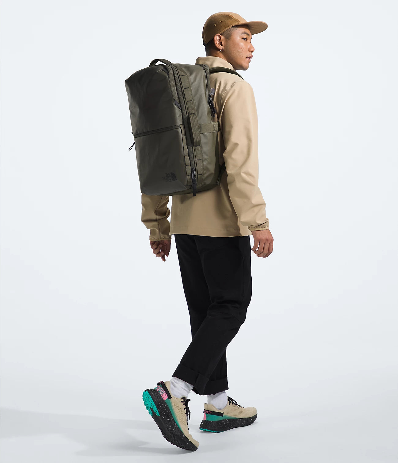 The North Face Base Camp Voyager Travel Pack - New Taupe Green/TNF Black