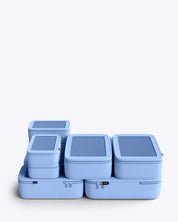 NOBL Travel Compressible 6 Piece Packing Cube Set - Ice Blue