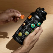 The Geoproject National Park Insulated Sticker Bottle - Coal
