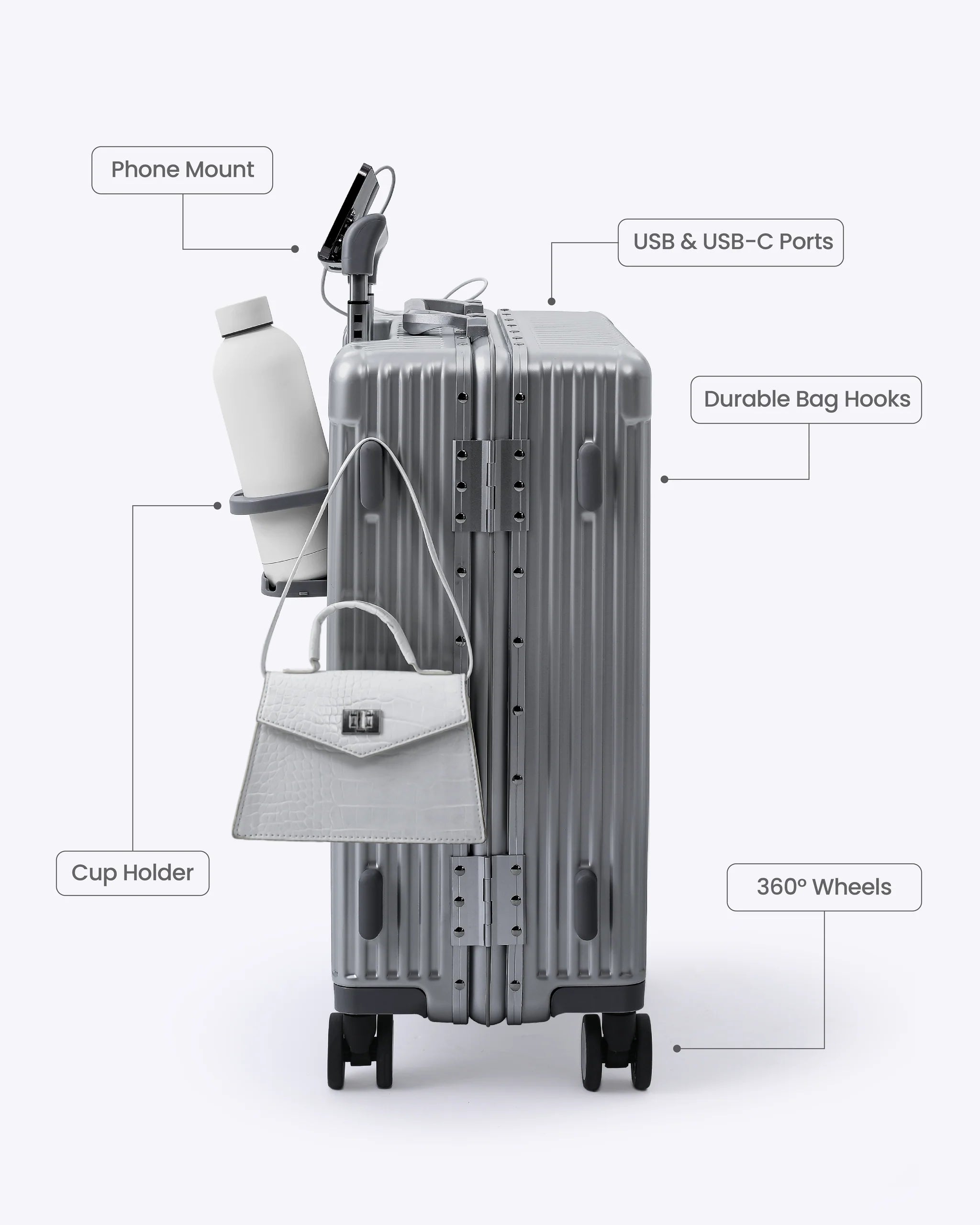 NOBL Travel Carry-On All-in-one Classic - Silver