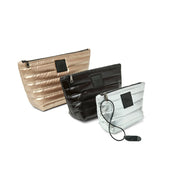 Think Royln Travel Trio Organizational Pouches Set of 3 - Cashmere/Black/Silver