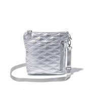 Baggallini Modern Pocket Crossbody - Silver Metallic Quilt