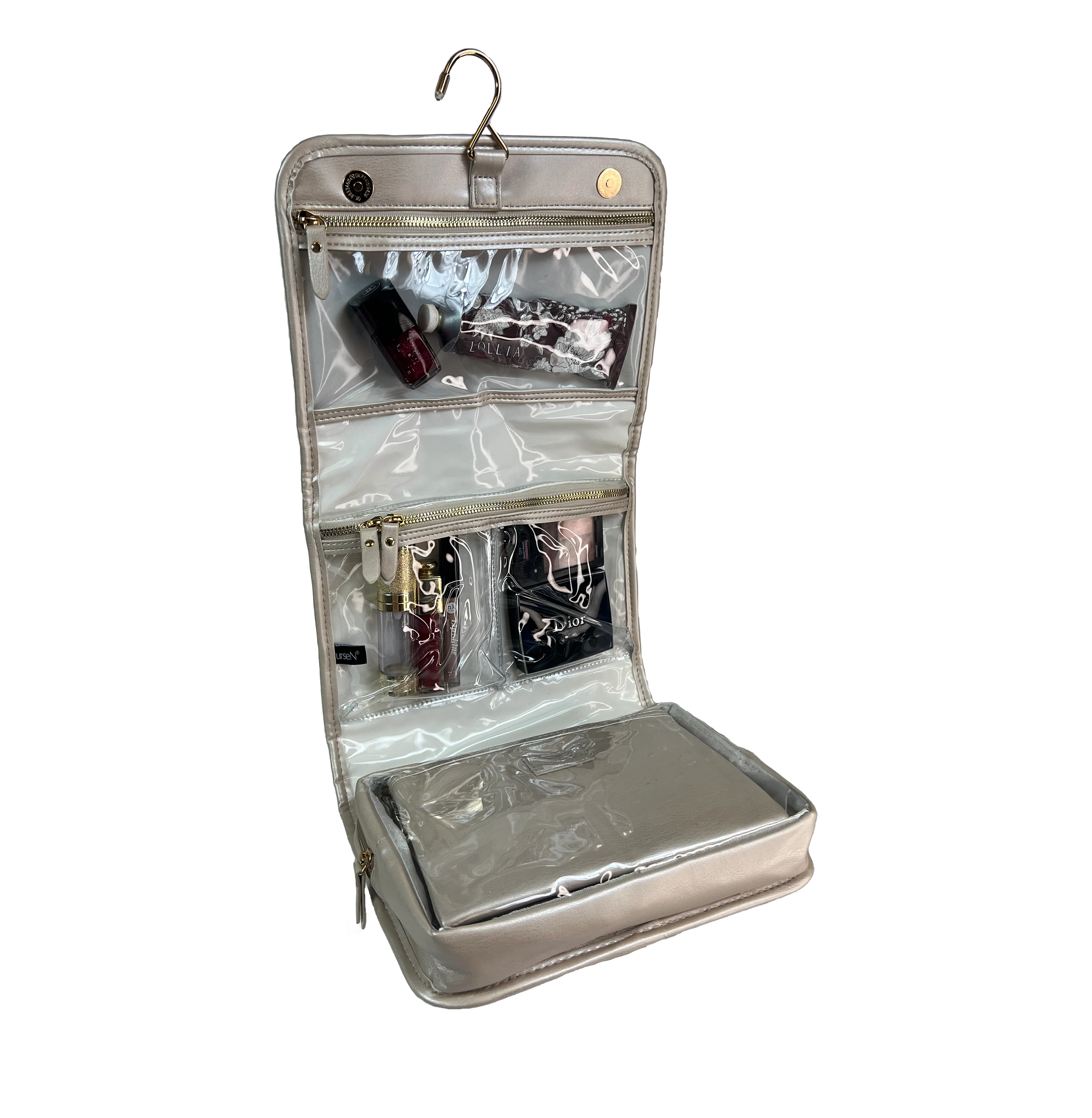 PurseN Getaway Hanging Toiletry Case - Pearl Quilted