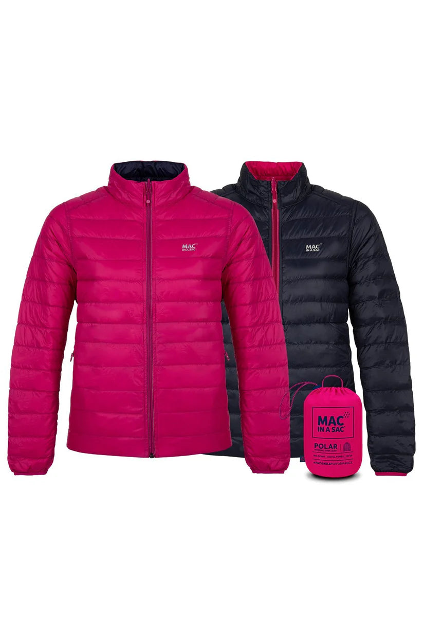 Mac In a Sac Polar Packable Reversible Women's Down Jacket S - Pink Navy