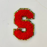 Varsity Letter Patch S -Red