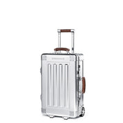Sterling Pacific 35L Aluminum Carry On 2 Wheel Cabin Travel Case - Silver