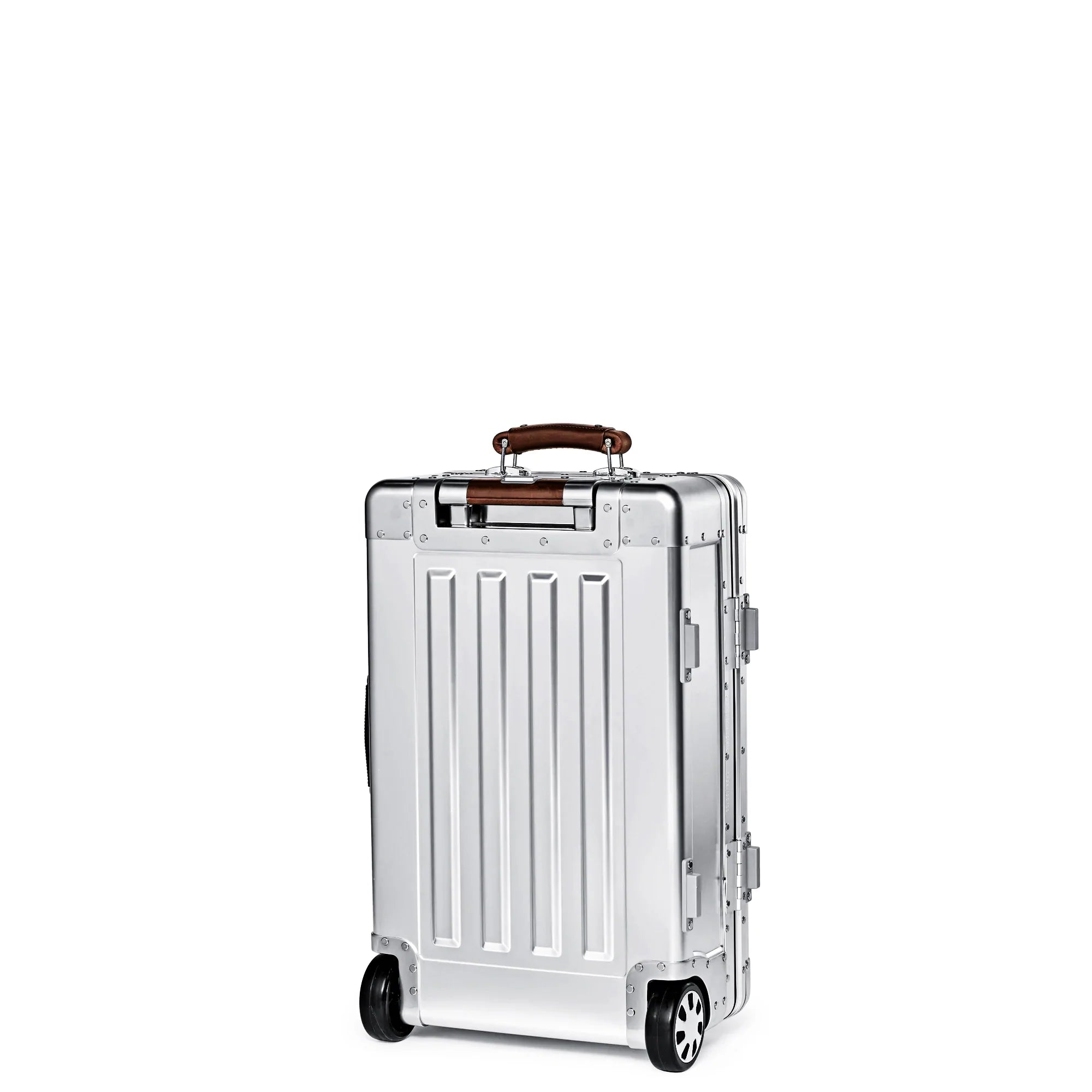 Sterling Pacific 35L Aluminum Carry On 2 Wheel Cabin Travel Case - Silver