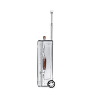 Sterling Pacific 35L Aluminum Carry On 2 Wheel Cabin Travel Case - Silver