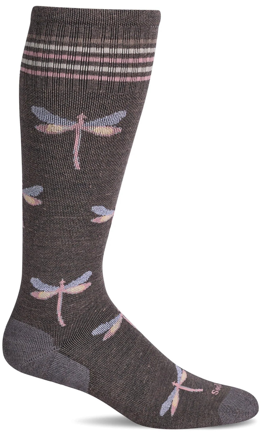 Sockwell Women's Dragonfly Moderate Graduated Compression Socks M/L - Mushroom Simmer