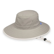 Wallaroo Sanitas Wide Brim Ponytail Hat UPF 50+ -  Stone/Natural