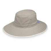 Wallaroo Sanitas Wide Brim Ponytail Hat UPF 50+ -  Stone/Natural