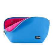 KUSSHI Signature Make Up Bag - Light Blue with Pink Interior