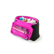 KUSSHI Neoprene Small Train Case -Black with Pink Interior