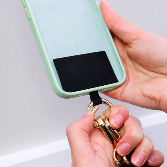 Save the Girls Clip & Go Strap with Zippered Pouch  Chevron Collection - Black/Cream Chevron