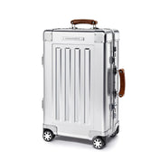 Sterling Pacific 40L Aluminum Carry On 4 Wh. Spinner Cabin Travel Case - Silver