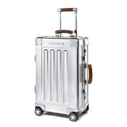 Sterling Pacific 40L Aluminum Carry On 4 Wh. Spinner Cabin Travel Case - Silver