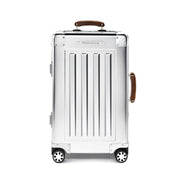 Sterling Pacific 40L Aluminum Carry On 4 Wh. Spinner Cabin Travel Case - Silver
